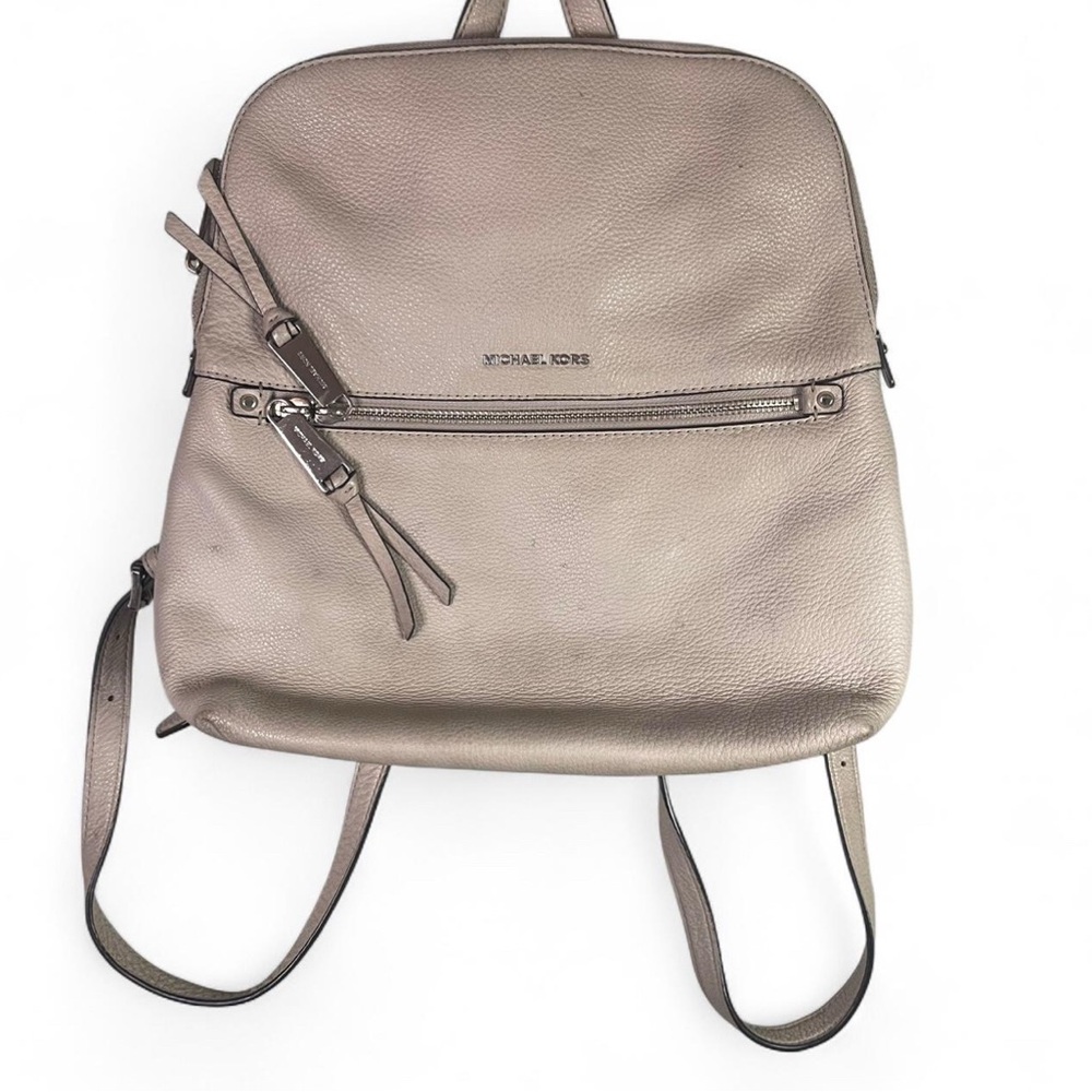 Michael Kors Silver Backpack With Adjustable Stra… - image 1